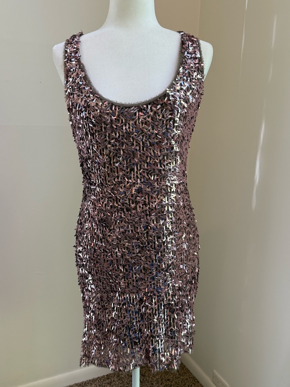 Banana Republic Rose Gold Sequin Mini Dress